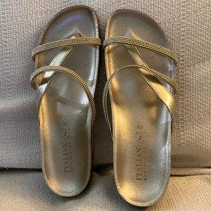 Platinum slip in sandals